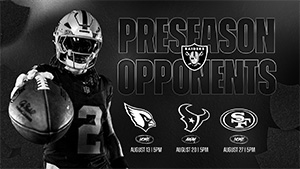 Dates and times set for Raiders' 2026 preseason slate