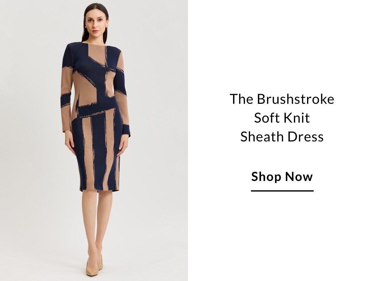 The Brushstroke Soft Knit Sheath Dress - SHOP NOW >>