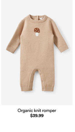 Organic knit romper $39.99