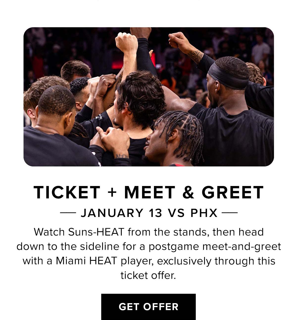 Ticket + Meet & Greet | Jan 13 vs PHX | Get Offer