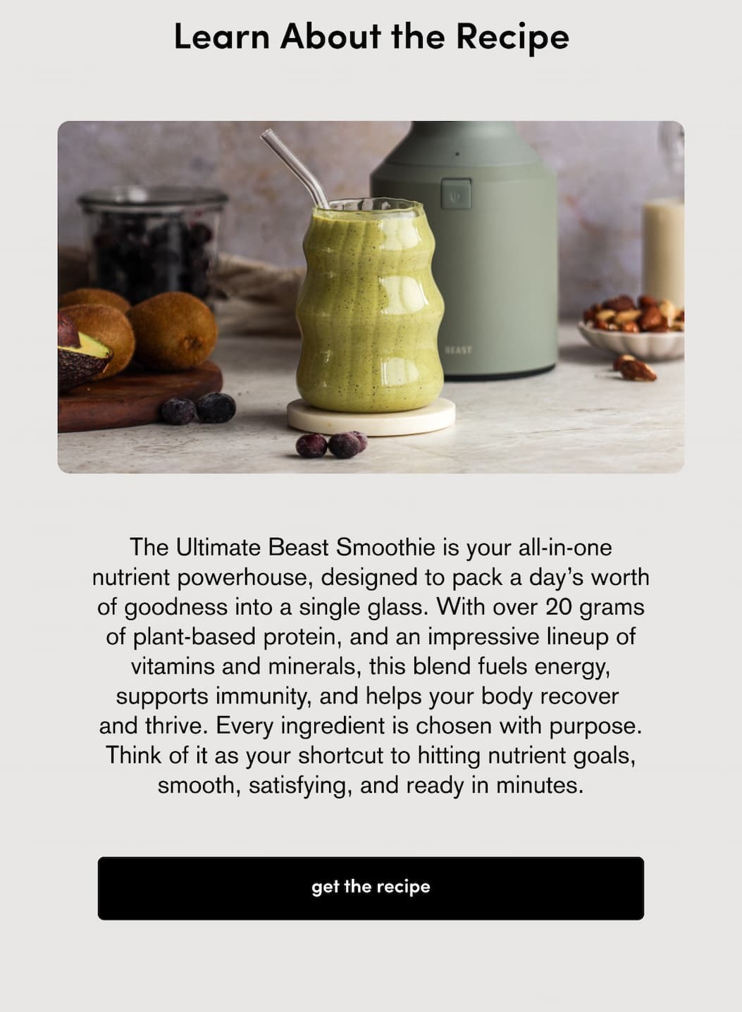 Learn about the recipe