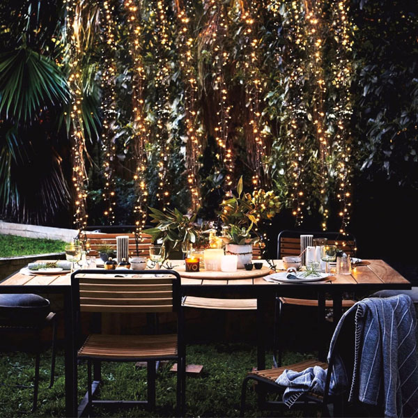 Transform your outdoor spaces with string lights
