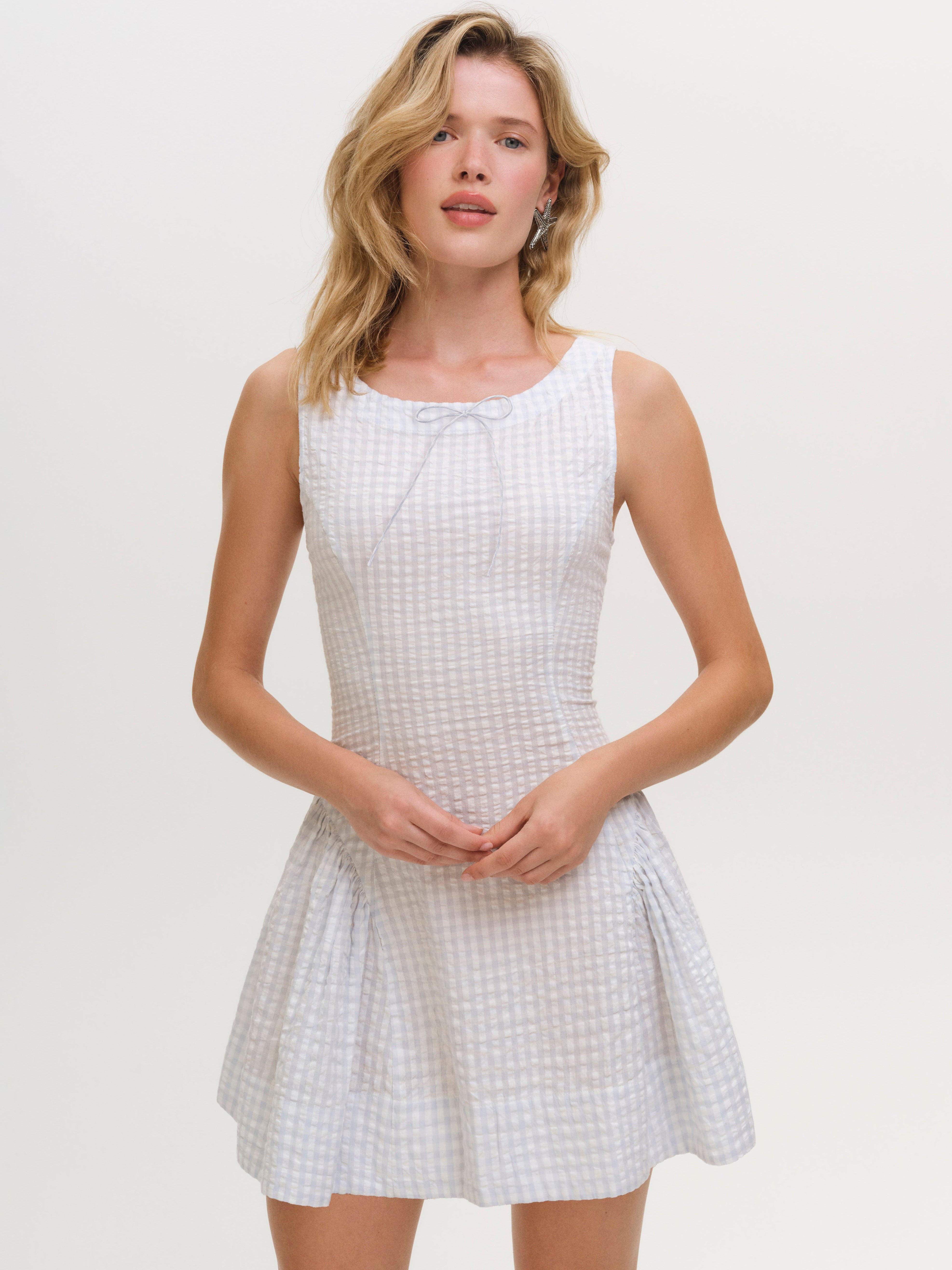 Image of Scotch Bonnet Gingham Mini Dress