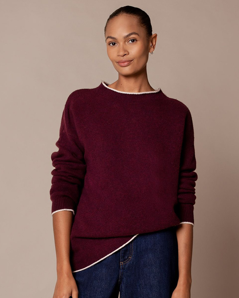 Felted Funnel Neck Jumper