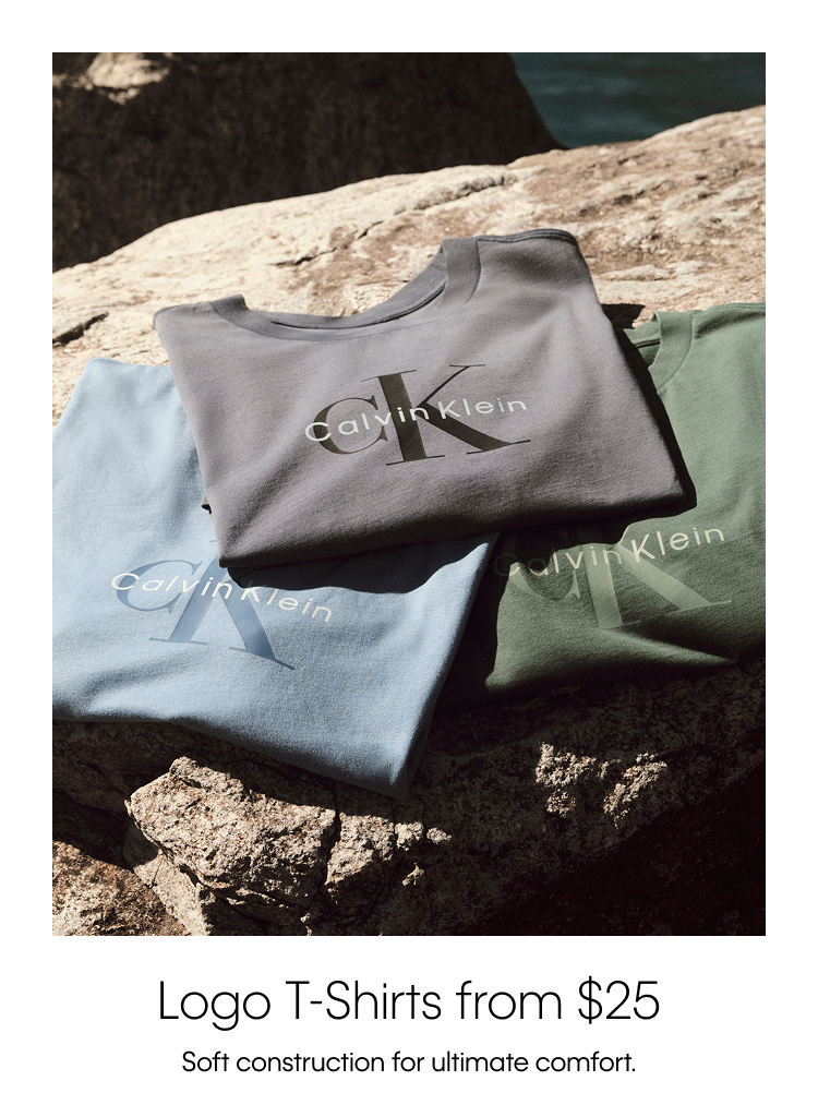 Logo T-Shirts from $25. Soft construction for ultimate comfort.