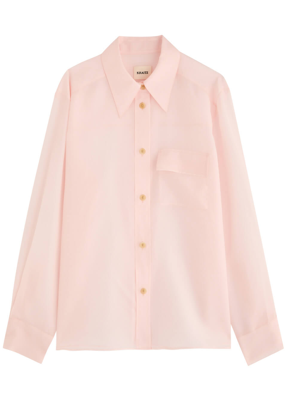 KHAITE Yatty silk-organza shirt