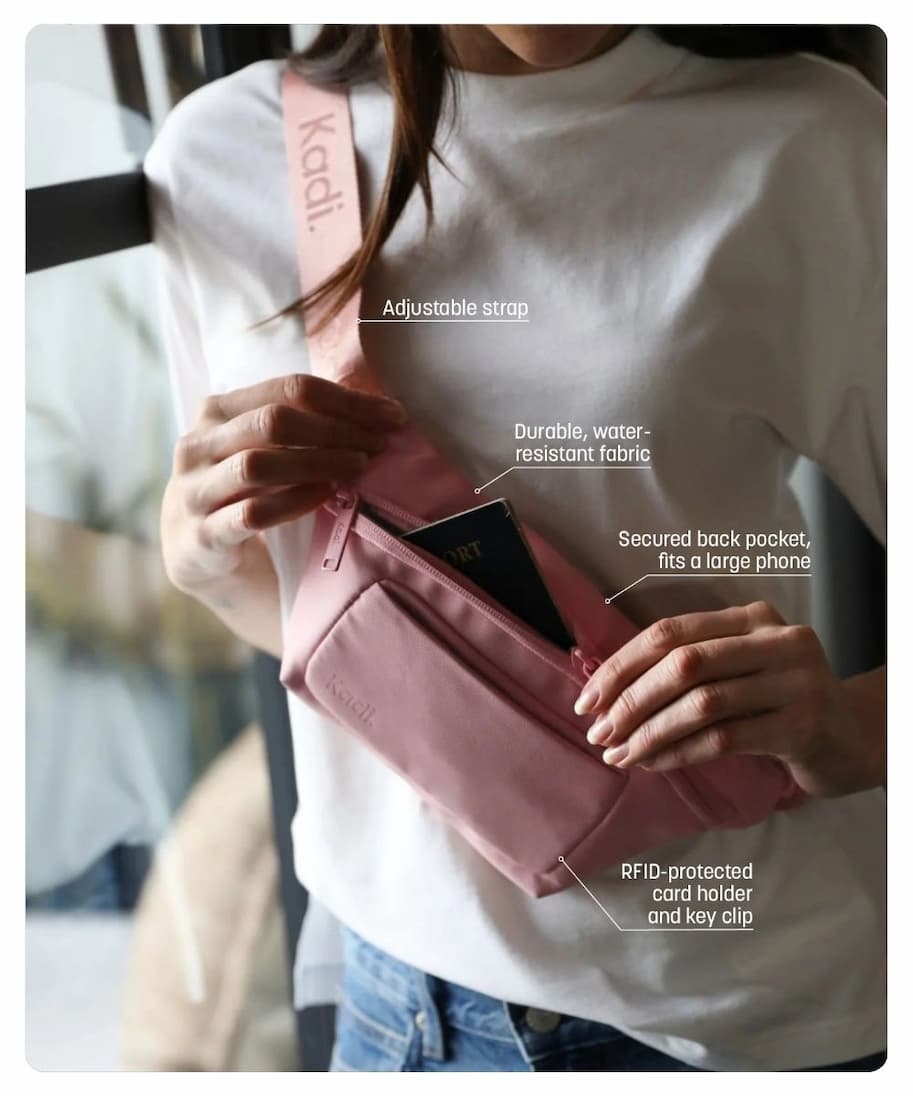 On-the-Go Belt Bag In Dusty Pink