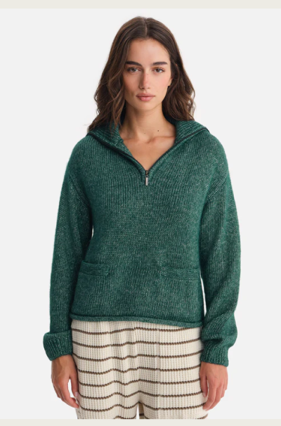 Luxe Alpaca Half-Zip Sweater