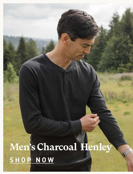 Men's Charcoal Henley