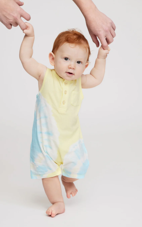 Tie dye tank romper