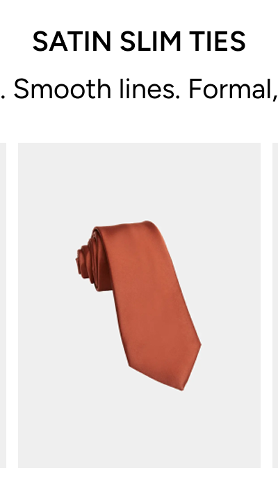 Satin Slim Tie | Copper Orange | $24