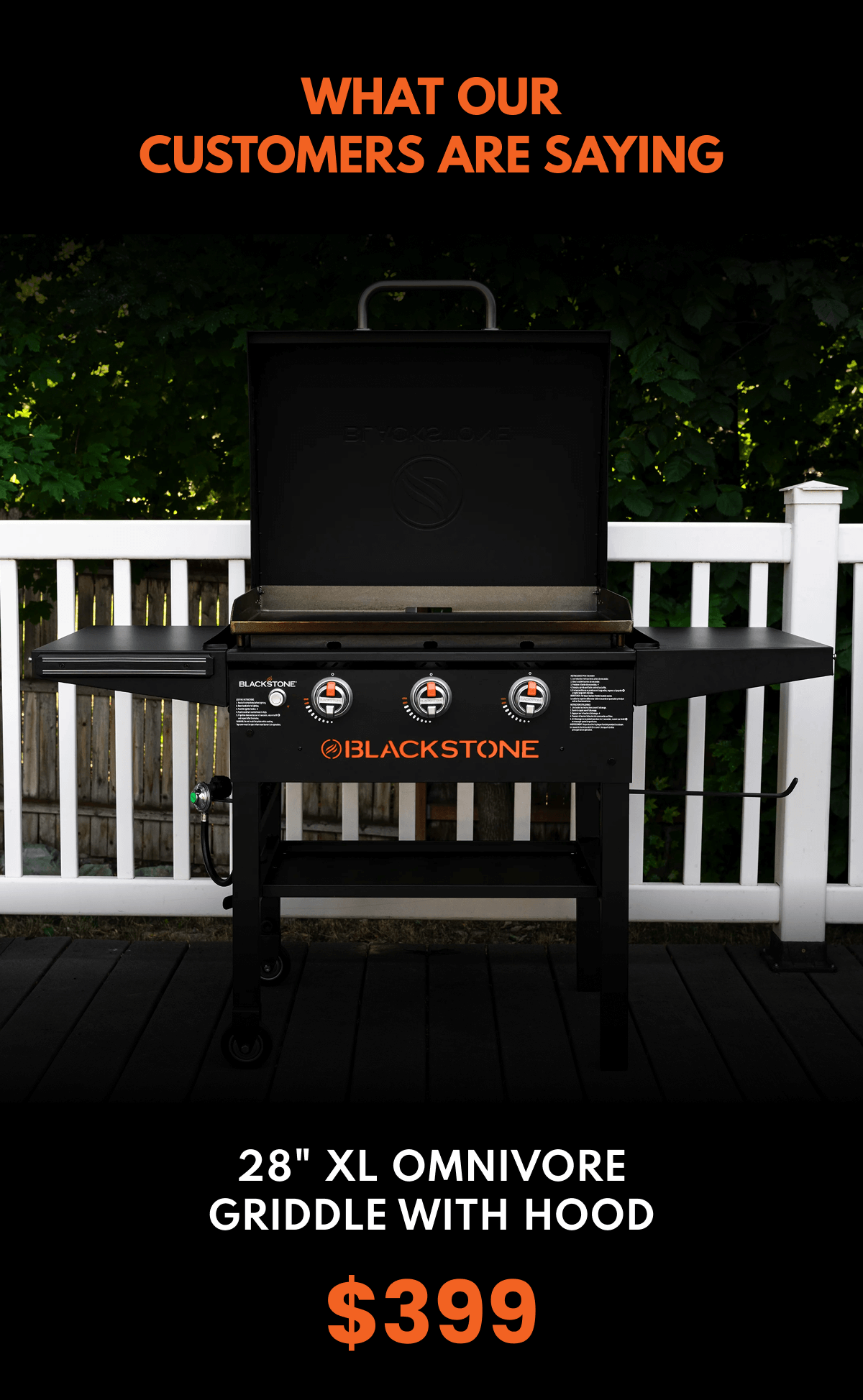 28" XL Omnivore Griddle With Hood