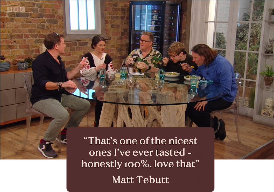 Our appearance on Saturday Kitchen