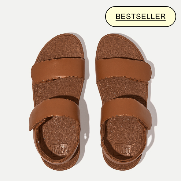 LULU Adjustable Leather Sandals Tan