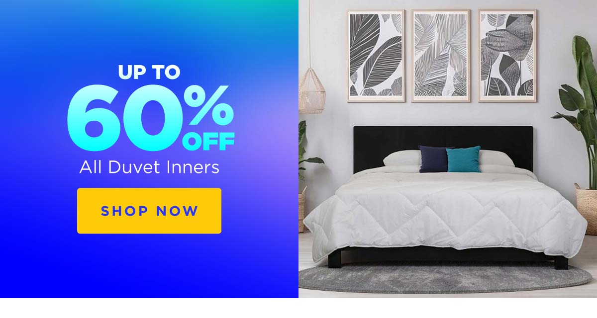 Up to 60% Off All Duvet Inners