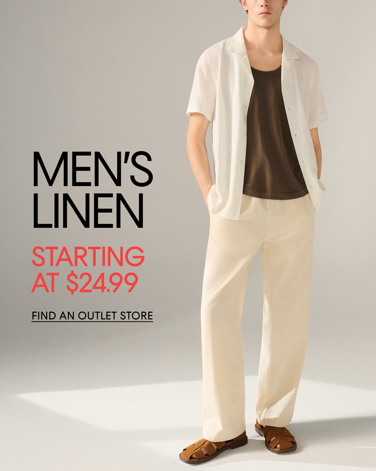 MEN'S LINEN | STARTING AT $24.99 | FIND AN OUTLET STORE