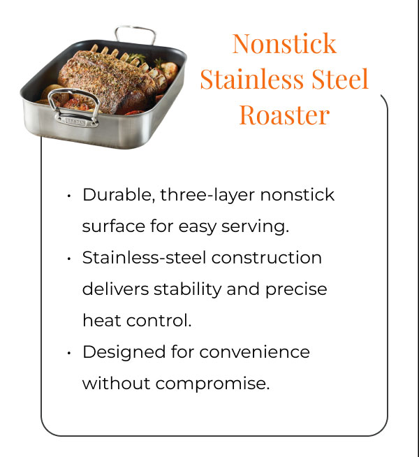 Nonstick Stainless Steel Roaster