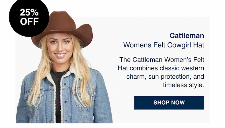 Cattlemn Felt Cowgirl Hat