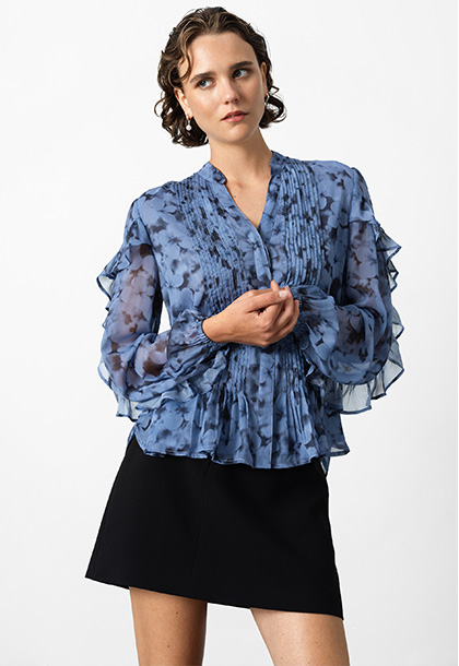Anita Hallie Crinkle Pintuck Blouse