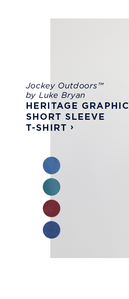shop jockey outdoors by Luke Bryan heritage graphic short sleeve tshirt / available color swatches