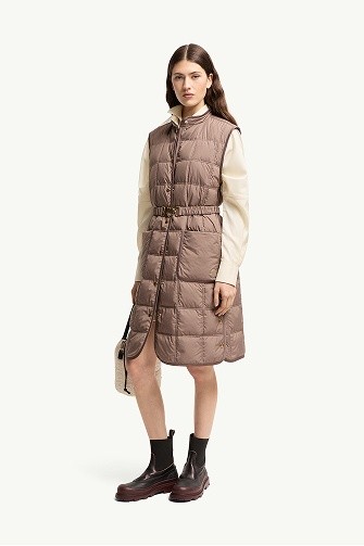 Cygnette Square Quilted Long Down Vest