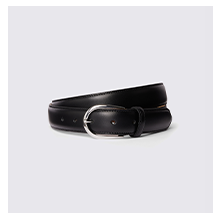 Italian Black Leather Belt