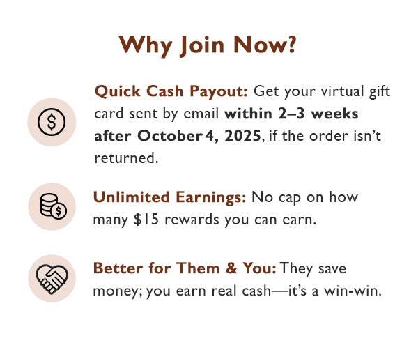 Why join now? 