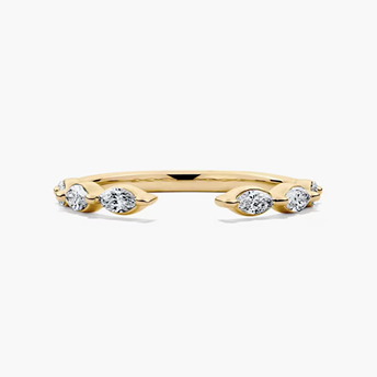 Lab Grown Diamond Open Stack Anniversary Band in 14K Yellow Gold