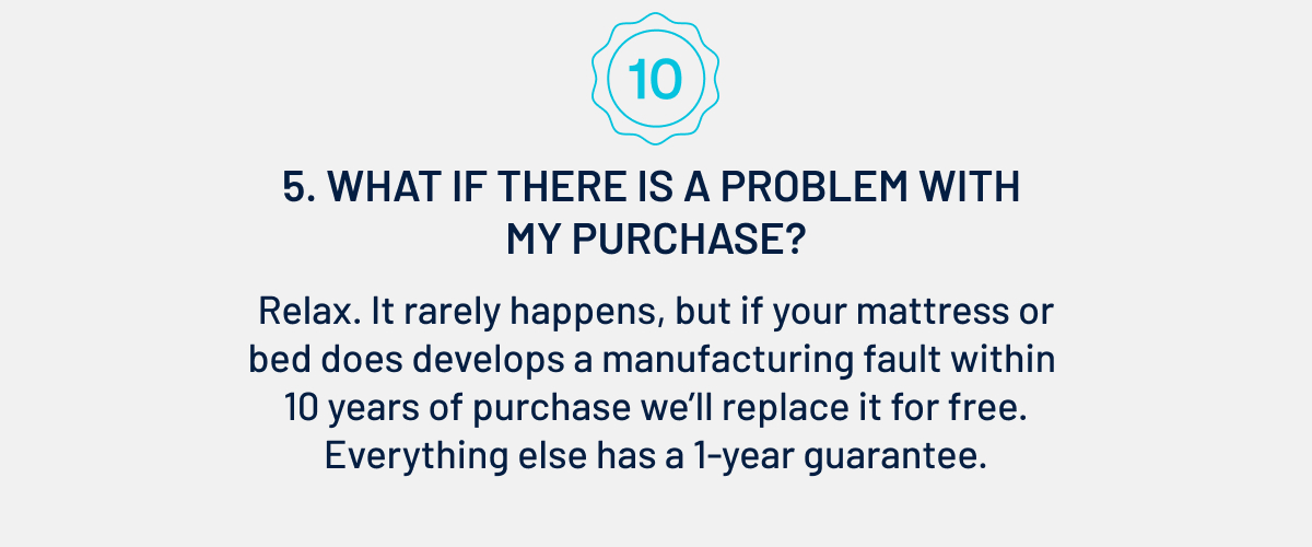 What if there is a problem with my purchase?
