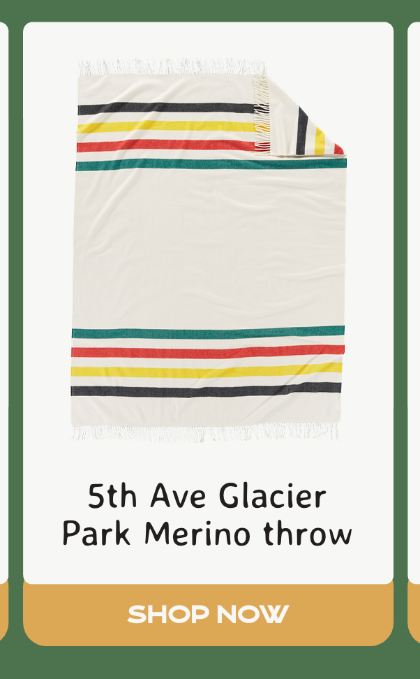 5th Ave Glacier Park Merino throw