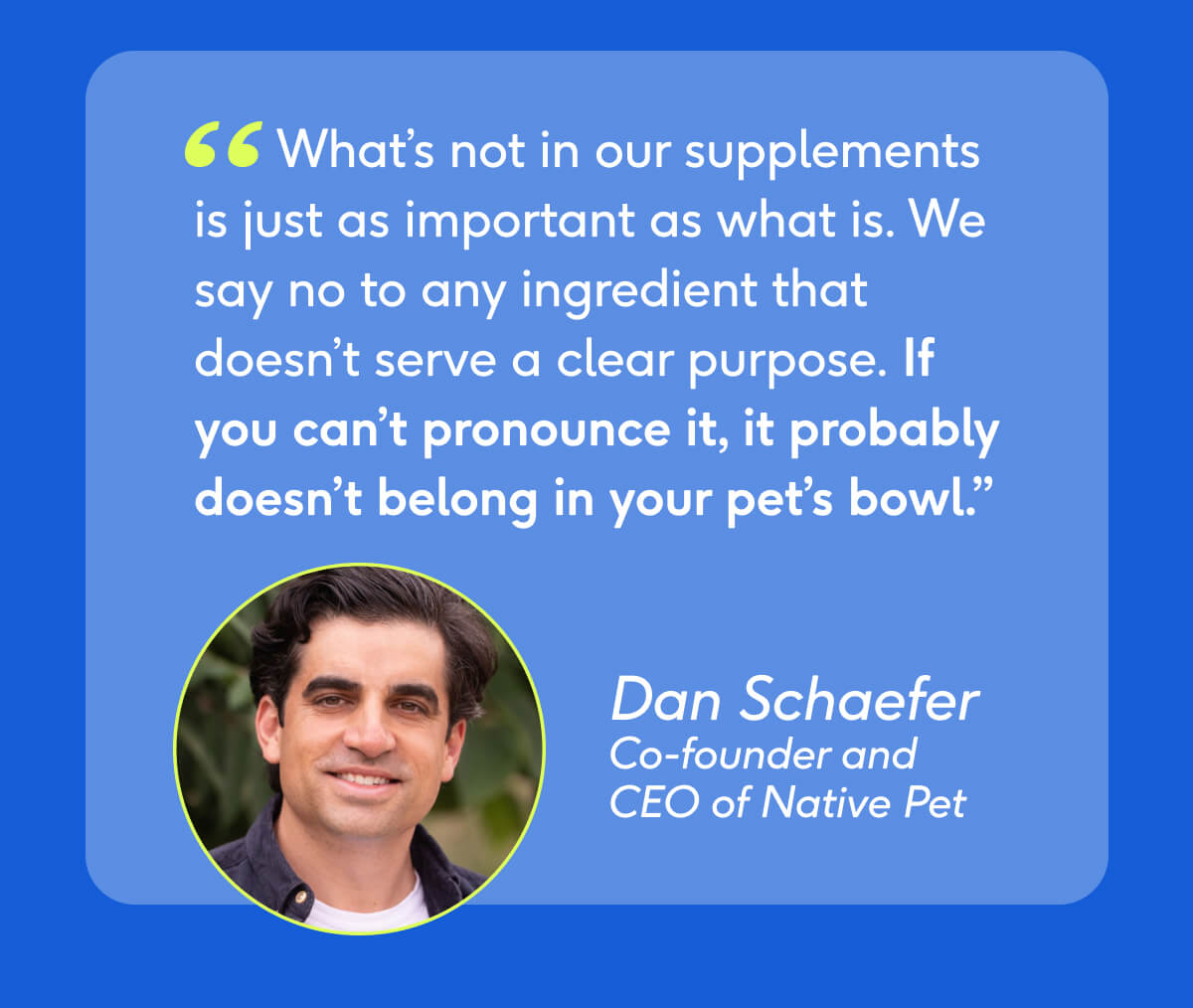 What's not in our supplements is just as important as what is