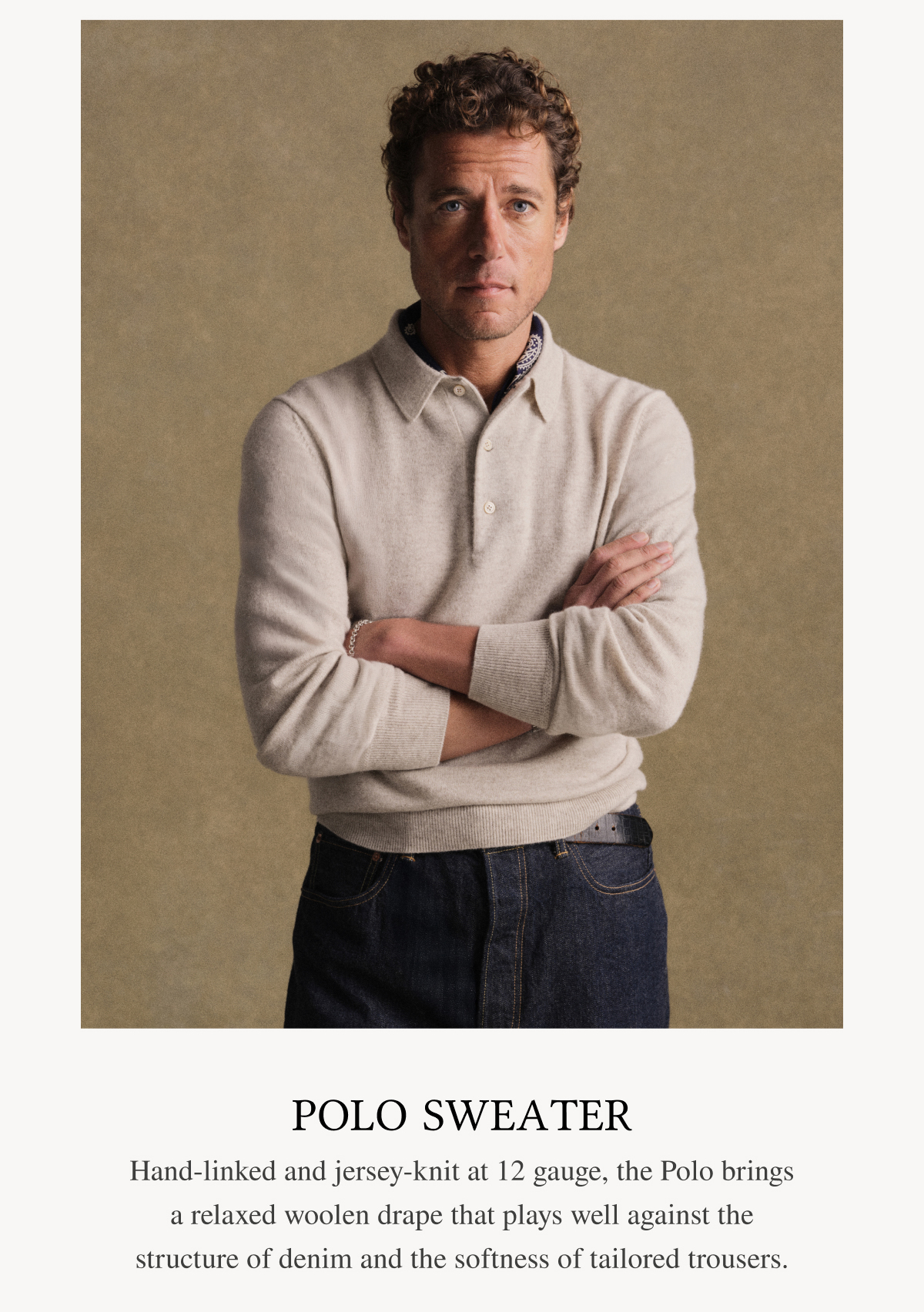 Heather Oat California Cashmere Polo
