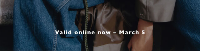 Valid online now - March 5                                            