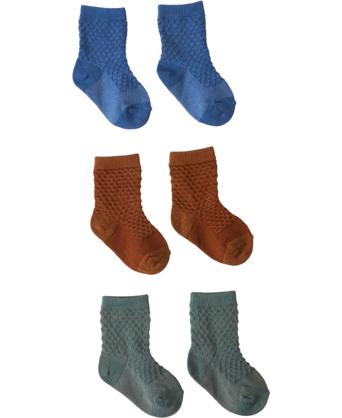 Babies' 3 Pack Waffle Socks