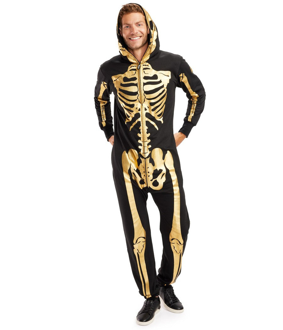 Image of Men's Gold Skeleton Costume