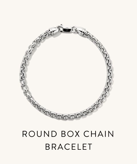 Round Box Chain Bracelet.