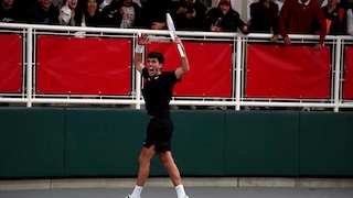 Men's tennis player Rodrigo Fernandes ’28