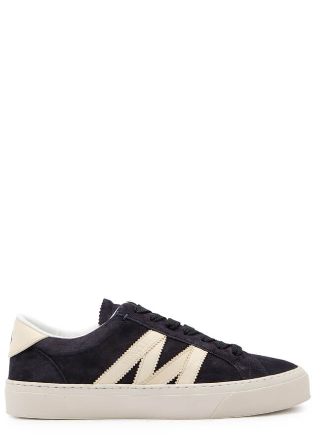 MONCLER Monaco suede sneakers