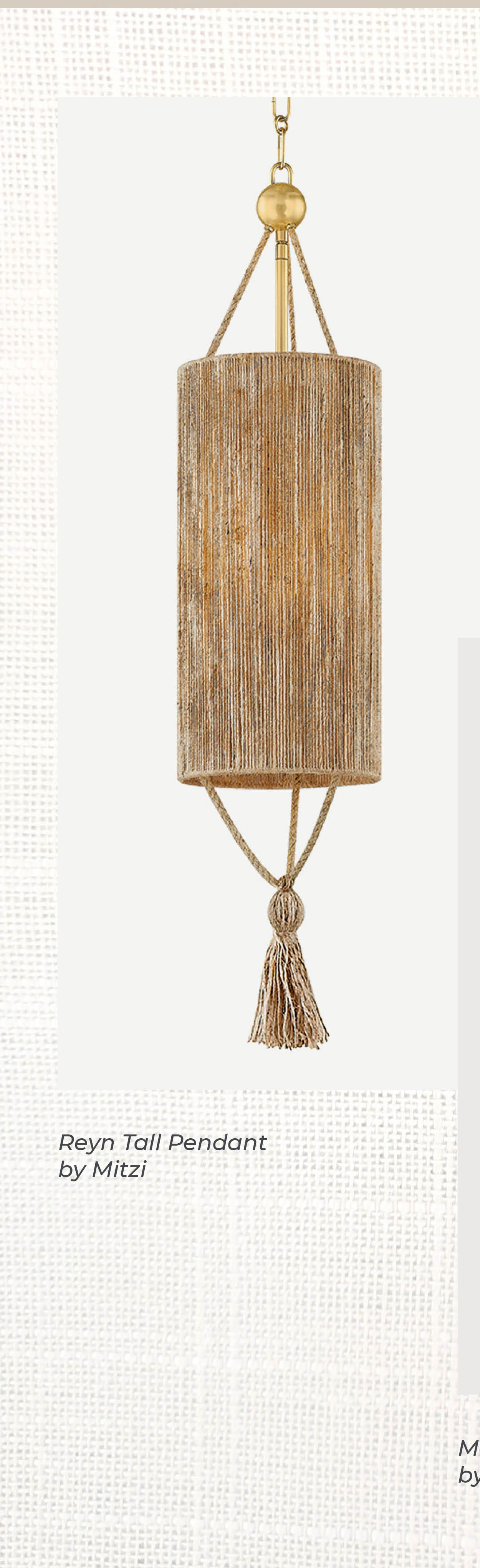 Reyn Tall Pendant by Mitzi