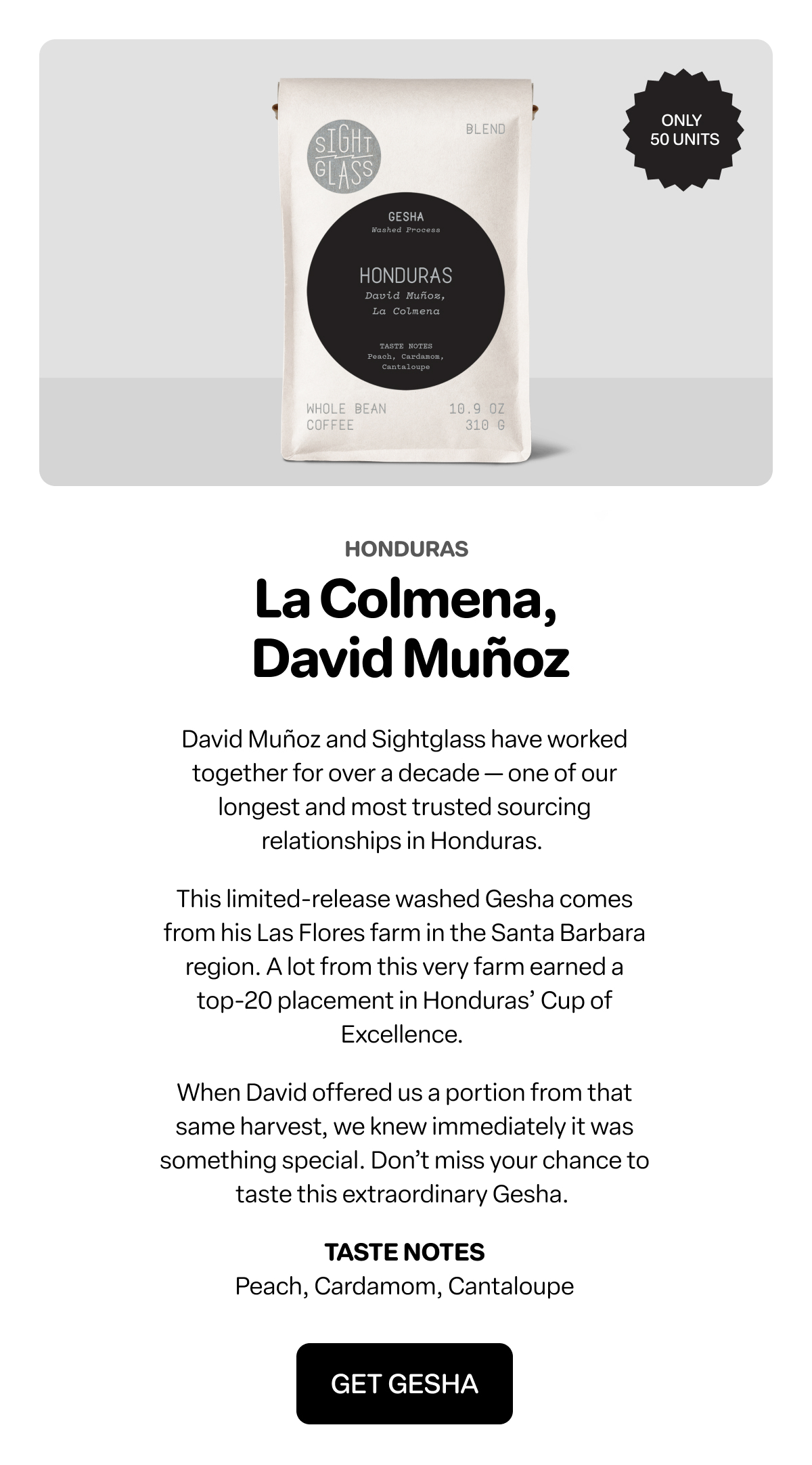 Only 50 units available of La Colmena from David Munoz. 