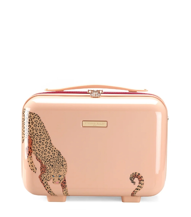 Vanity Case - Vintage Pink With Cheetah