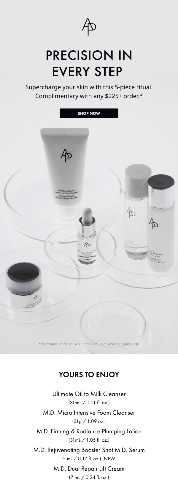 5-Piece Set with $225+ Orders