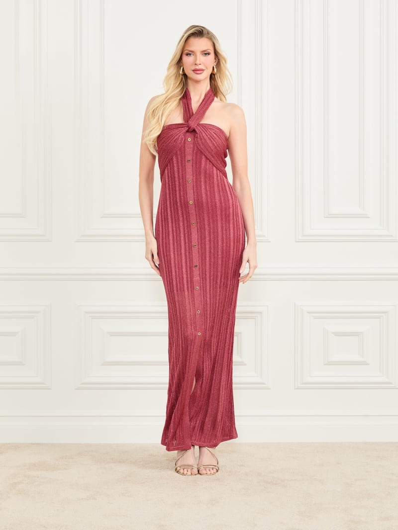  Gia Halter Lurex Dress