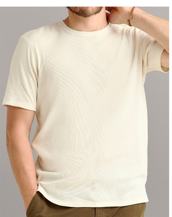 Short Sleeve Rib Crew