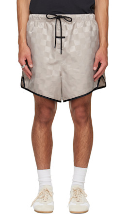 Gray Checkered Gym Shorts - Fear of God ESSENTIALS