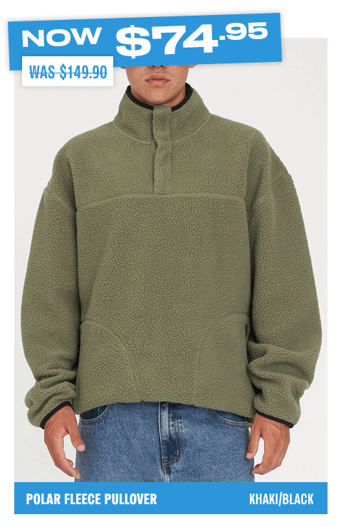 POLAR FLEECE PULLOVER KHAKI/BLACK