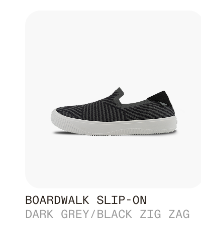 Boardwalk Slip-on Dark Grey Black Zig Zag