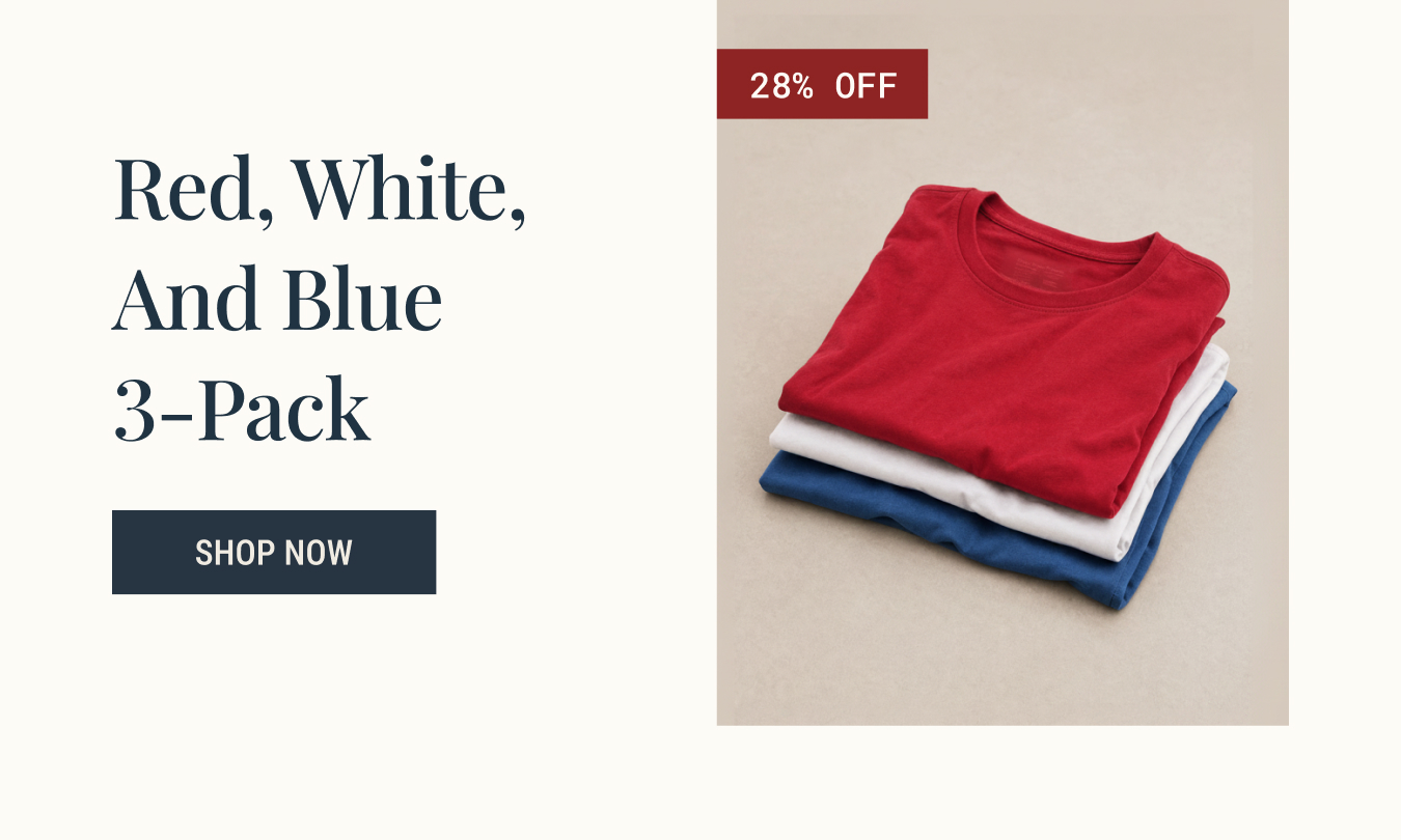Red white and blue 3-pack