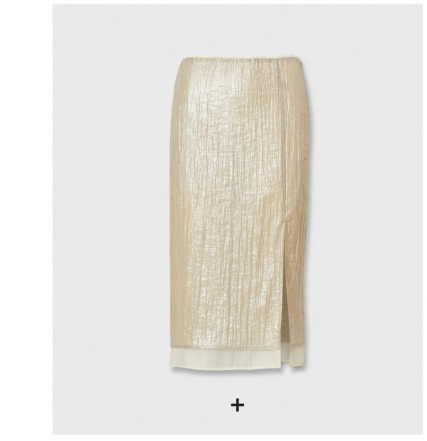 Shop Suki Crinkled Organza Midi Skirt