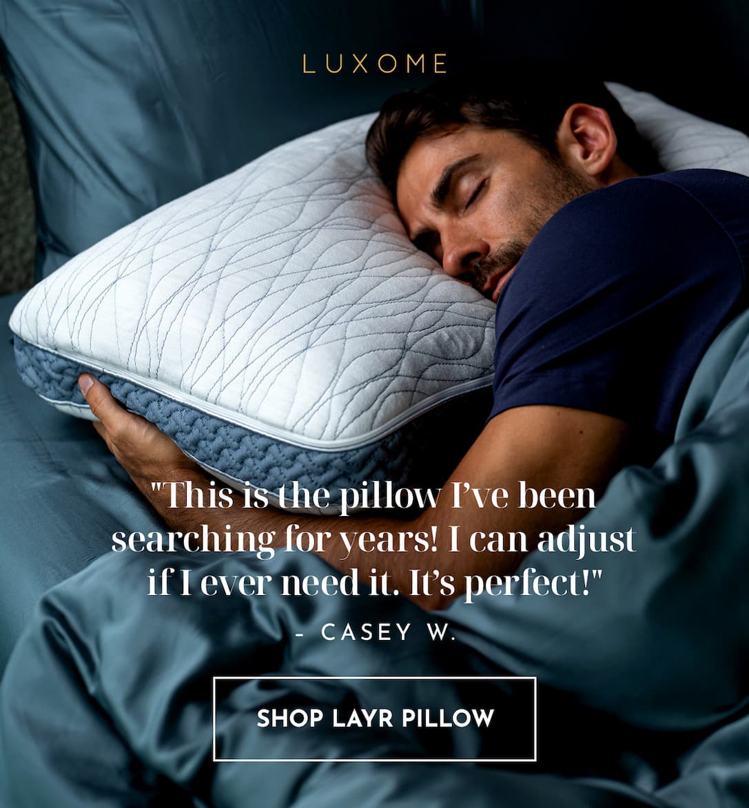 "It's perfect" | SHOP LAYR PILLOW